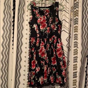 Speechless Black Floral Dress
